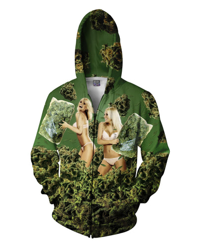 420 Pillow Fight Zip-Up Hoodie - Store.ml