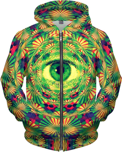 Psychedelic Eye Zip-Up Hoodie - Store.ml
