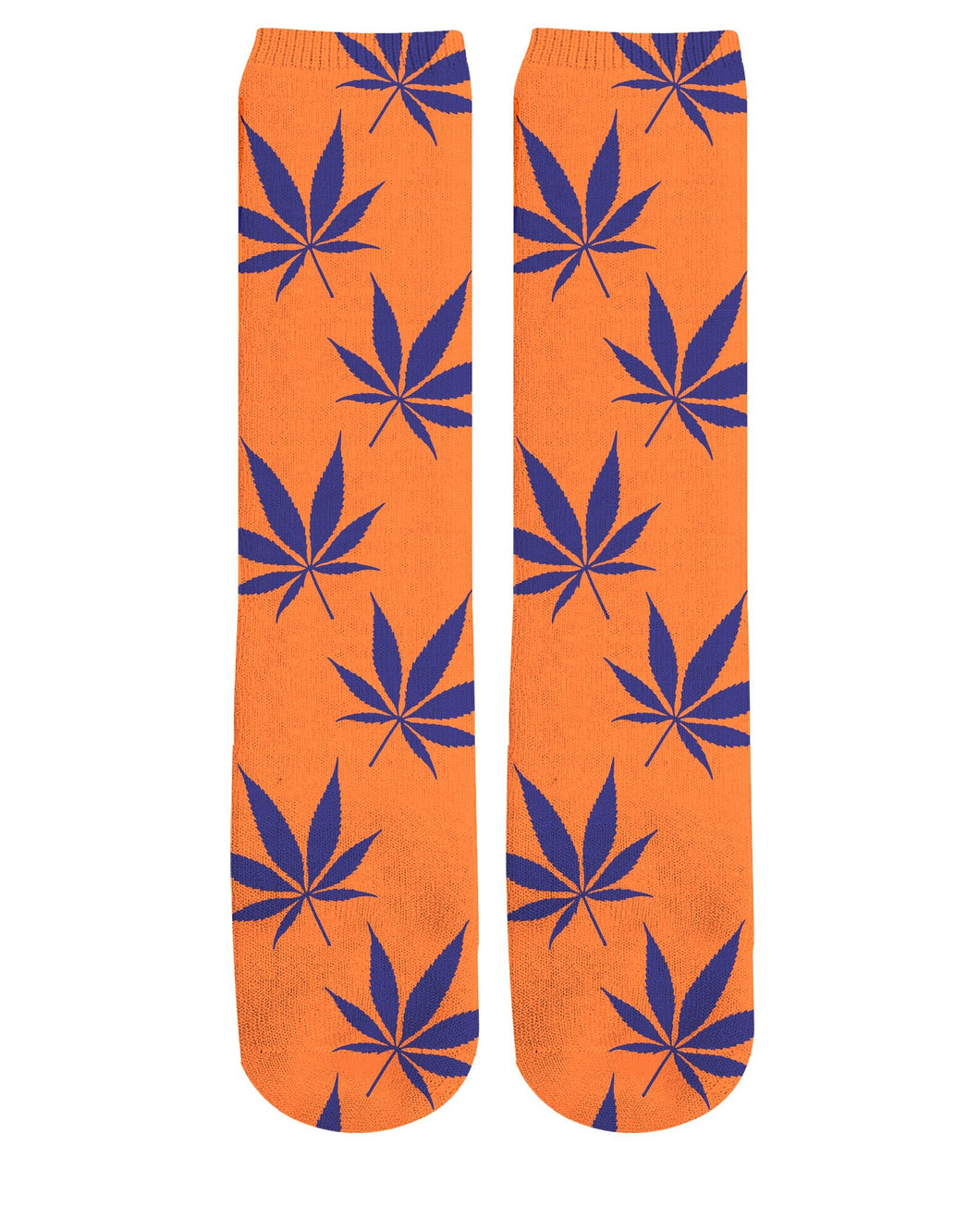 Orange Weed Knee-High Socks - Store.ml