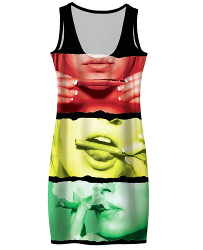 Rasta Girl Rolling Blunt Simple Dress - Store.ml