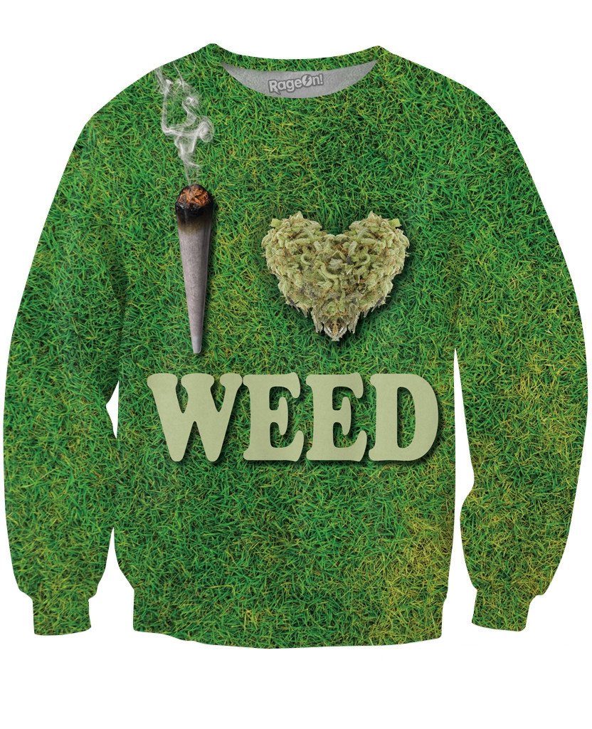 I Heart Weed Crewneck Sweatshirt - Store.ml