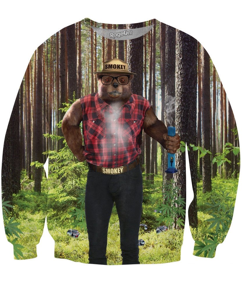 Smokey the Cool Bear Crewneck Sweatshirt - Store.ml