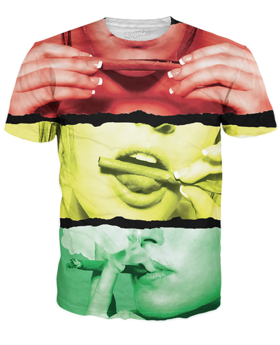Rasta Girl Rolling Blunt T-Shirt - Store.ml