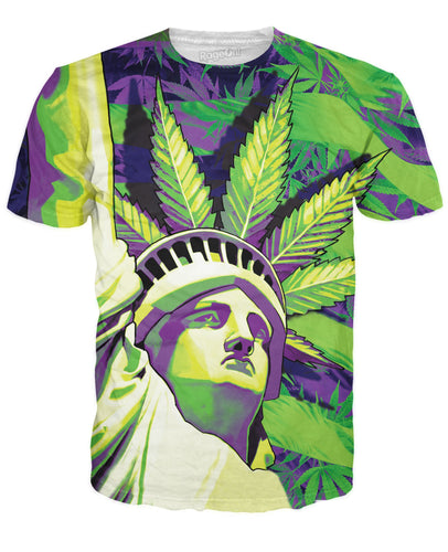 Smoking Lady Liberty T-Shirt - Store.ml